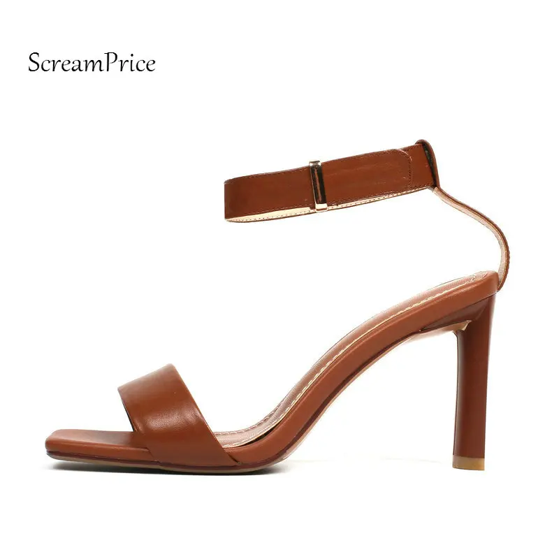 square brown heels