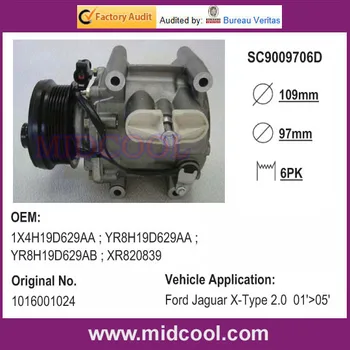 

HIGH QUALITY AUTO AC COMPRESSOR SC90 FOR 1X4H19D629AA YR8H19D629AA YR8H19D629AB XR820839