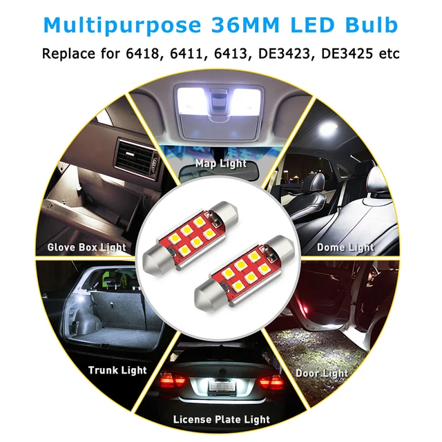 Bombilla LED CANBUS de 36mm para coche, bombilla sin Error, luces interiores para automóvil, para Hyundai, Accent, Sonata, Santa fe, Tucson, Elantra, 2 uds. Bombilla LED CANBUS de 36mm para coche, bombilla sin Error, luces interiores para automóvil, para Hyundai, Accent, Sonata, Santa fe, Tucson, Elantra, 2 uds.