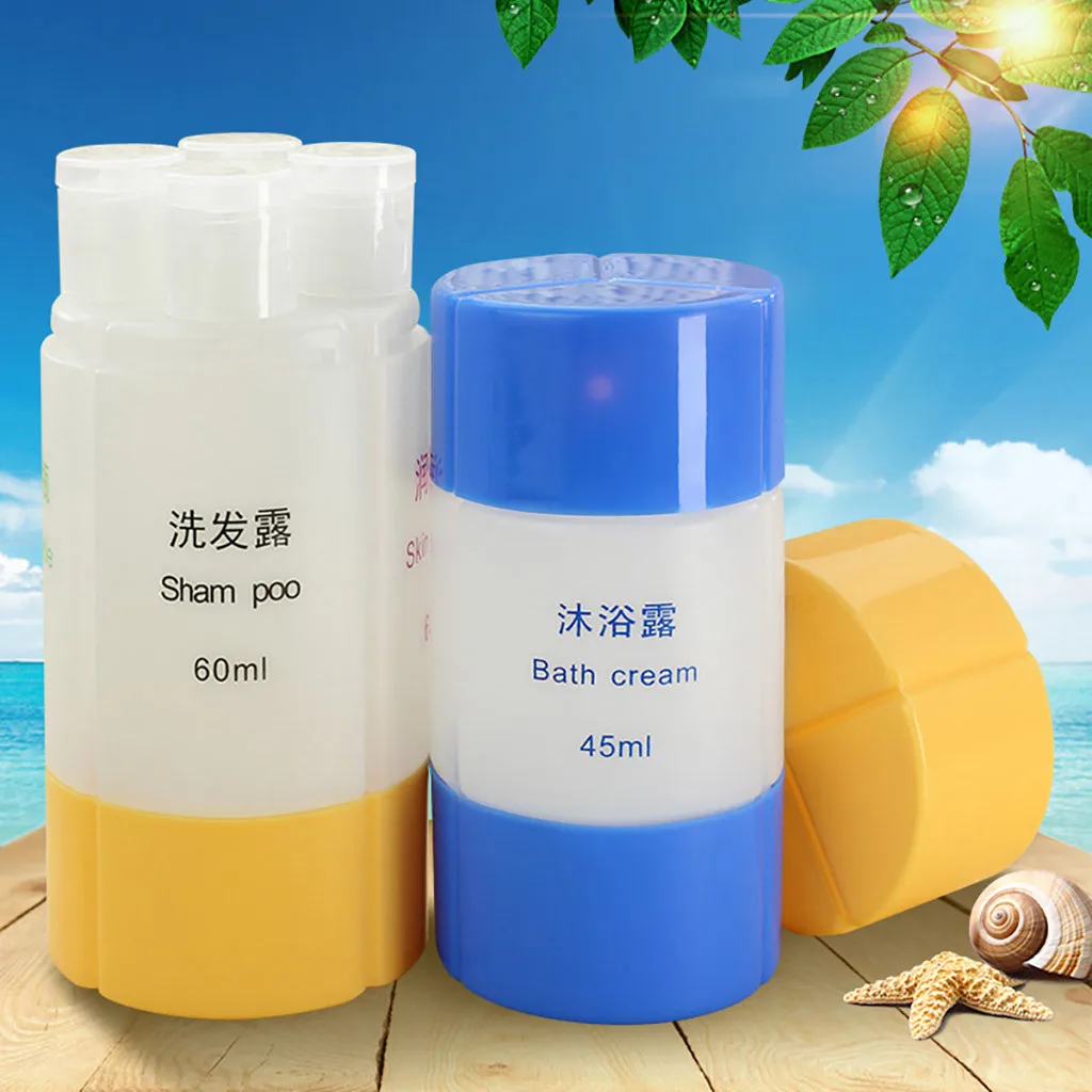 

3-In-1& 4-in-1 Travel Plastic Empty Shampoo Skin Bath Cream Storage Bottle Conta For Make Up And Skin Care Refillable Travel use