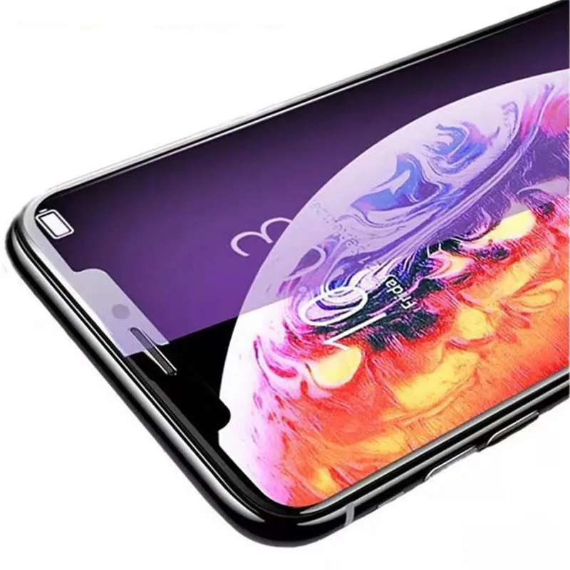 Закаленное стекло для iphone 6 6S 7 8 plus X стекло на iphone 7 6 8 X R XS экран синий фиолетовый свет протектор стекло на iphone