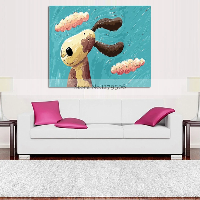 

large high quality 100% handpainted Oil Painting Wall Pictures Home Decor Abstract cartoon painting on Canvas wall Art No Frame