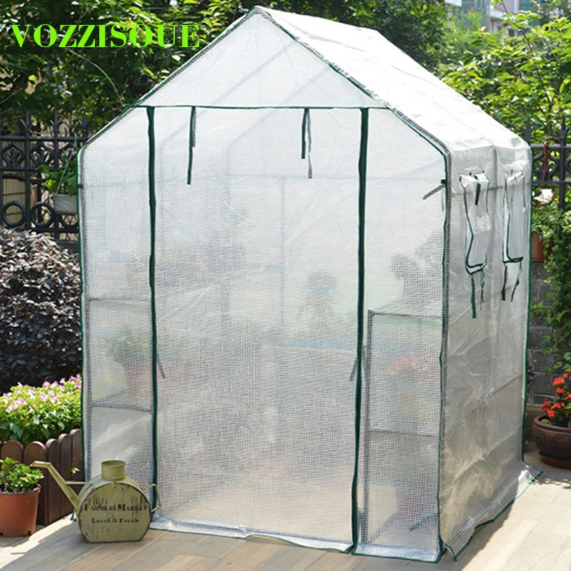 Breathable Greenhouse Outdoor Plant Shelves Cover Garden Cover Keep Warm 5 Tiers