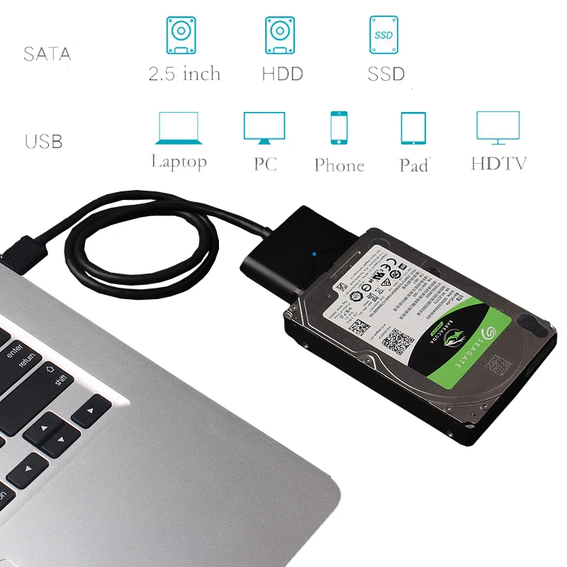 USB 3,0 на SATA 2,5/3,5 дюймовый HDD SSD жесткий диск конвертер адаптер питания кабеля