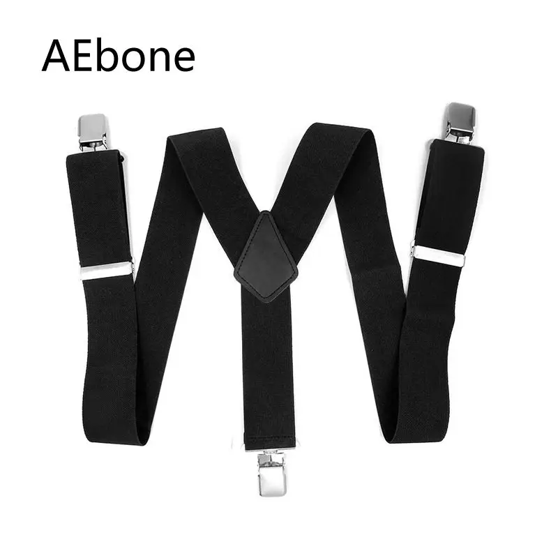 AEbone 50 мм черный Suspensorio Masculino подтяжки для женщин для мужчин брюки с тяжелым клип мотобрюки защита для колена Bretels Mannen 120 см Sus11