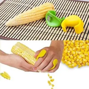 Corn Cob Kerneler Stripper Peeler Kitchen Tool Stainless Green Color Easy Peel