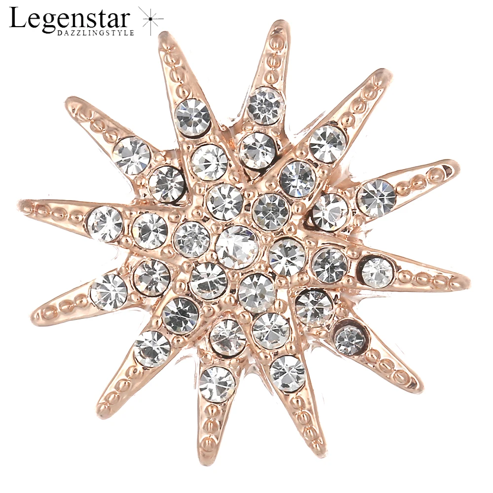 Legenstar новейший охват морской звезды Кнопка Розовое золото Цвет Кристалл DIY Кнопка для женщин 18 мм браслет с защелкой ювелирные изделия