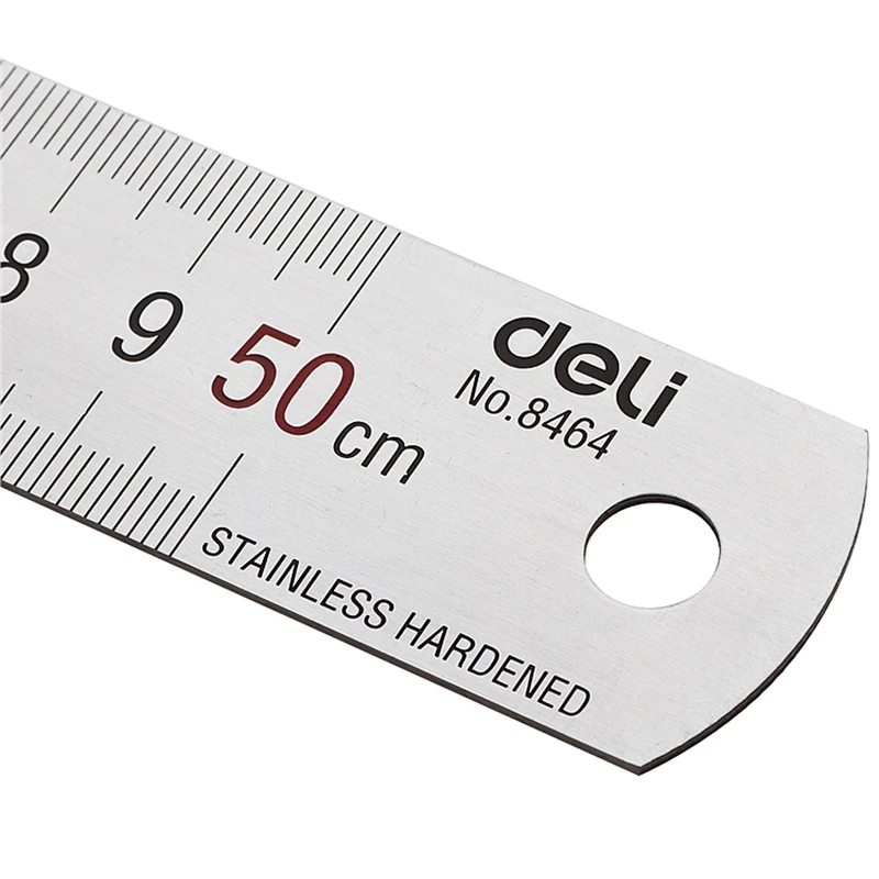 1 шт Deli 8461/8462/8463/8464 офисный стол стальная линейка прямая Линейка металлическая из