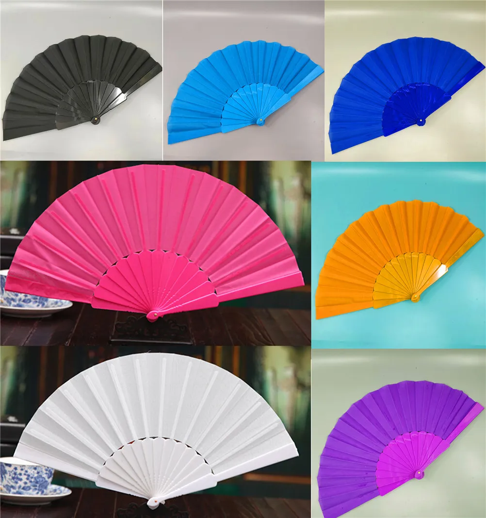 

1pcs Colorful Folding Elegant Paper Hand Fan Wedding Party Favors 23cm Chinese Japanese Full Bamboo Hand Fan