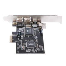 PCI-e 1X IEEE 1394A 4 Porto (3 + 1) firewire 6-4 Pinos Cabo Adaptador de Cartão Para PC Desktop