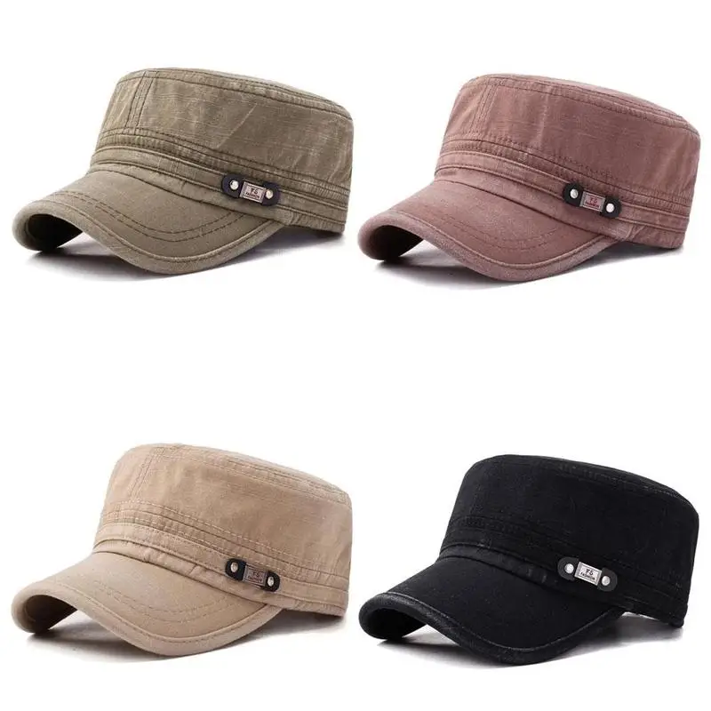 Classic Army Plain Hat Cadet Combat Field Military Cap Outdoor Sunhat Adjustable