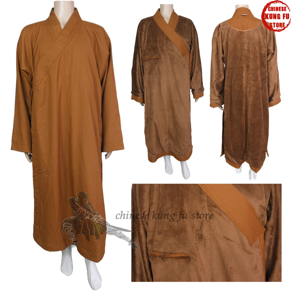 Buddhist Monk Robes Zen Buddhism Brown Zuyi Kesa Cassock Robe Shaolin