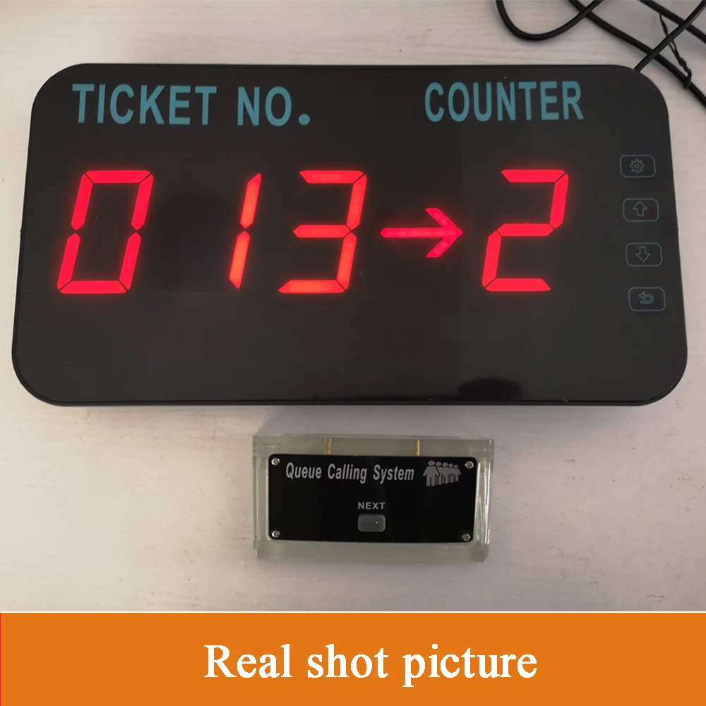 Беспроводная очередь Управление Система вызова светодиодный дисплей показать номер билетов и счетчик номер 2 Кнопка управления+ 1 дисплей