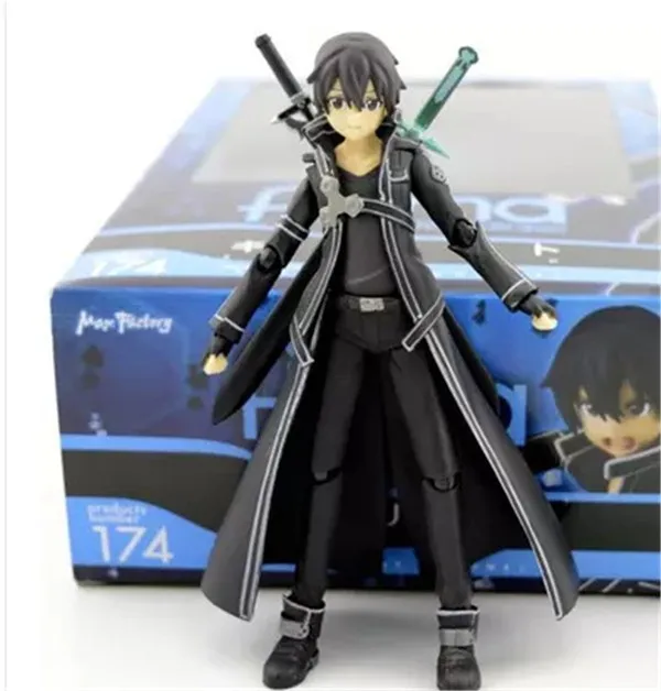 Anime Figma Sword Art Online Figuras Toys 15cm Asuna Sinon Kirito Leafa Yui PVC Action Figure Model Dolls Gift  (6)