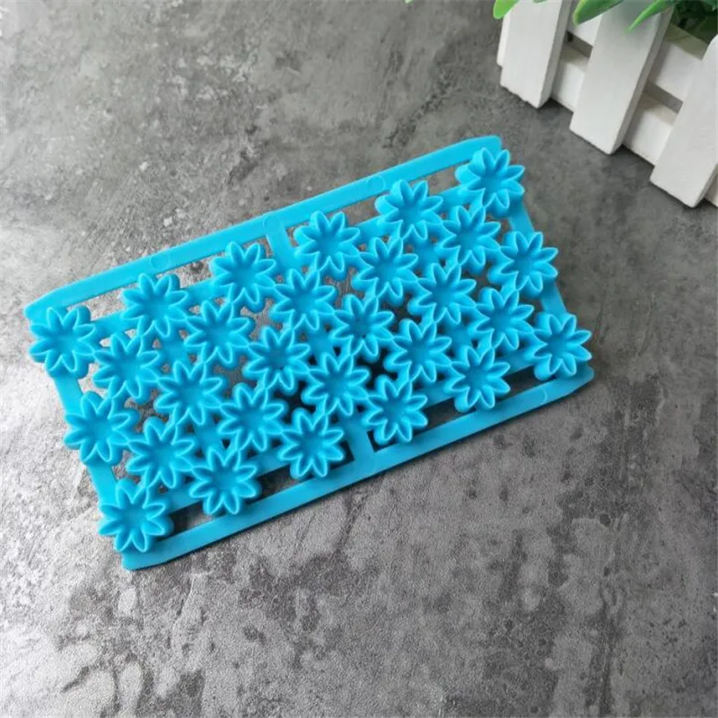 Flower Petal Shape Cake Embosser Plastic Cookie Cutter Printed Lace