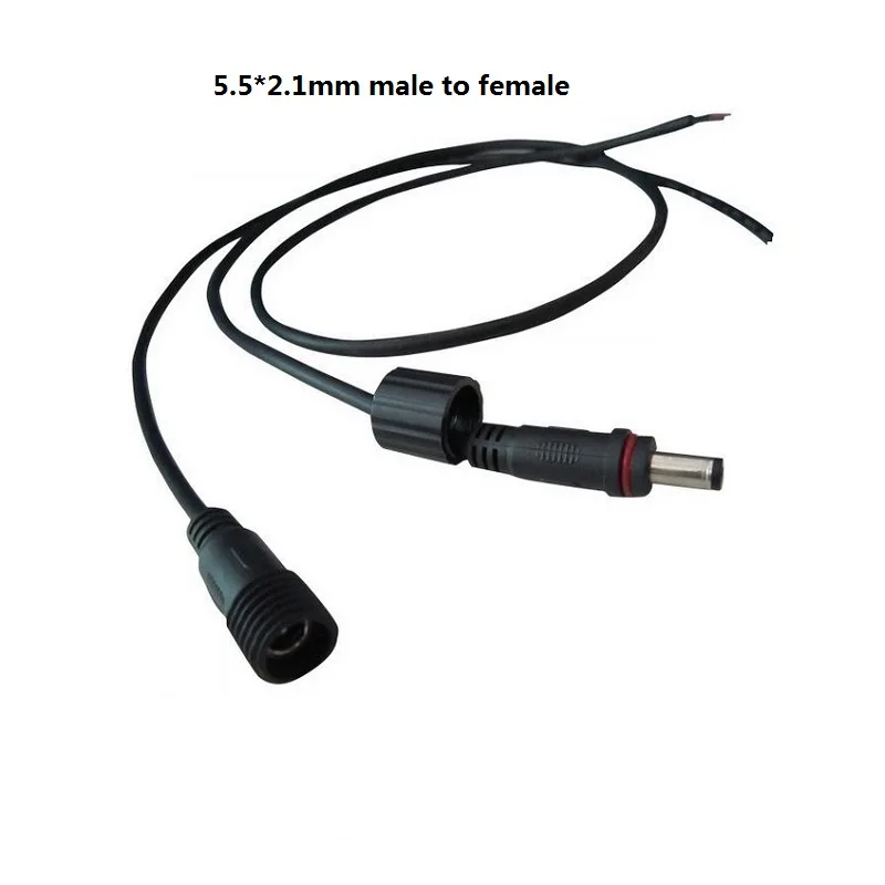 

DC5.5*2.1MM Male Female Jack Plug Adapter IP67 Waterproof Connector Butted line Adapter plug Power Extension Cable For LED Lamp