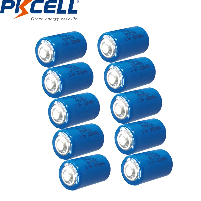 10 шт. PKCELL ER 14250 1/2 AA батарея 3,6 v 1200MAH ER14250 литиевая батарея Замена для LS14250 основной батареи для камеры