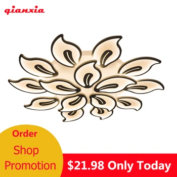 

Modern led chandelier lighting living room loft bedroom dining room luster white ceiling chandelier with remote control