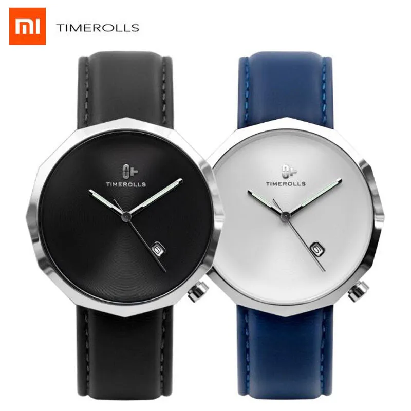 

Xiaomi TIMEROLLS NUT Quartz Watch 12 corner design Synthetic sapphire Mirror Luminous Pointer Leather strap Water Resistant Watc