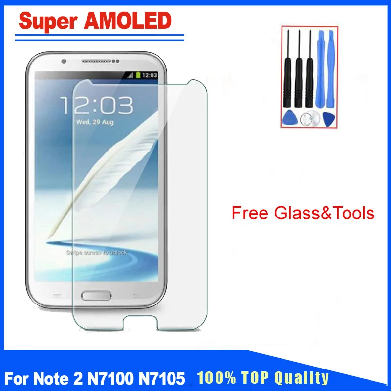 Для samsung Galaxy Note 2 N7100 N7105 Super AMOLED ЖК дисплей Дисплей Сенсорный экран дигитайзер с
