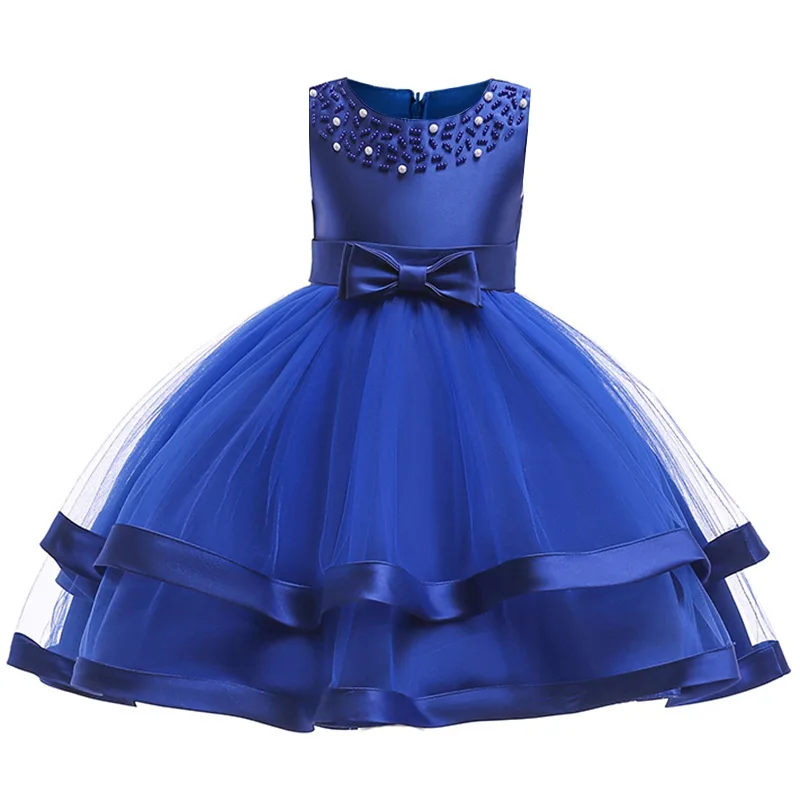 Элегантные вечерние платья для девочек; высококачественное платье с пайетками и кисточками для девочек; детская одежда для свадьбы с цветочным рисунком; T5035
