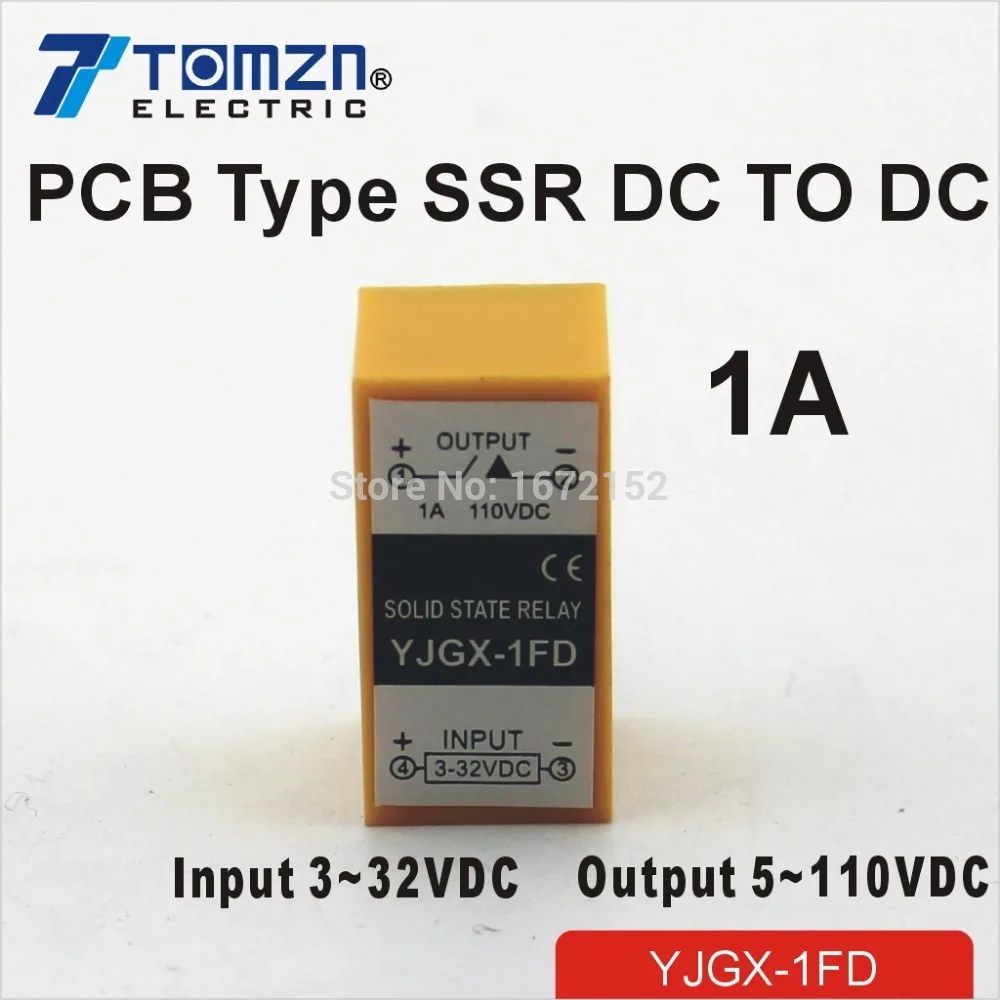 

1DD PCB SSR input 3-32V DC load 5-110V DC single phase Circuit boards DC solid state relay