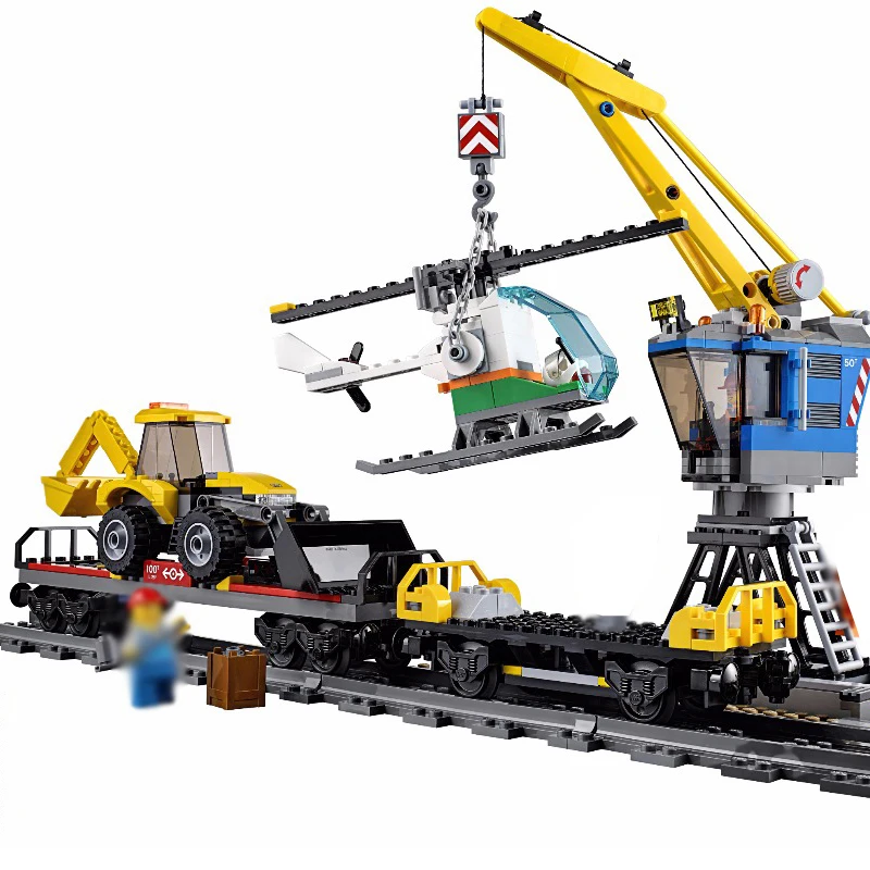lepin 02009 city engineering remote control rc train model building toy blocks bricks educational toys children lepin train in blocks from toys hobbies