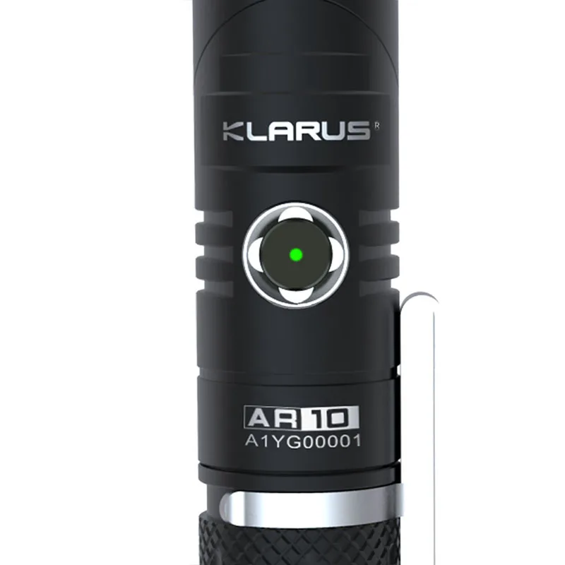 KLARUS AR10 CREE XM-L2 U2 1080lm Регулируемый USB Перезаряжаемый светодиодный фонарик с батареей 18650