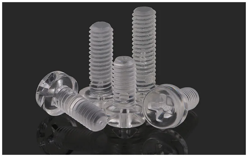 200 комплекты M3x25 ясно винт 200 шт M3 nutClear PMMA пластиковый болт нейлон Philips крест саморез с полукруглой головкой прозрачный акриловый винт болт