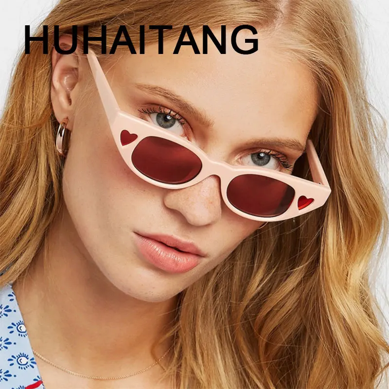 

Luxury Brand Heart Sunglasses Women Cute Cat Eye Sun Glasses For Womens Retro Sexy Tiny Sunglass Ladies 2019 Designer Sunglases