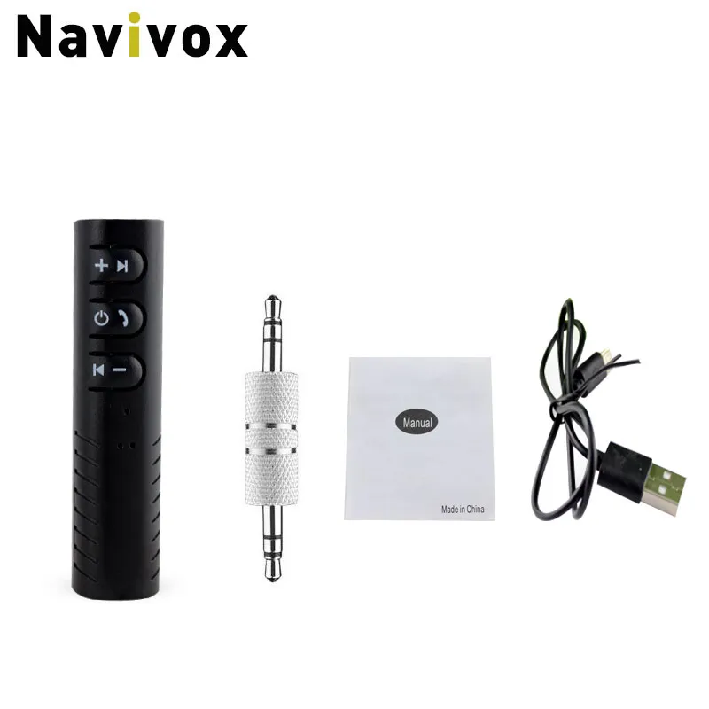 Navivox Универсальный 3,5 мм разъем мини Bluetooth автомобильный комплект Hands free Музыка Аудио приемник адаптер авто AUX комплект