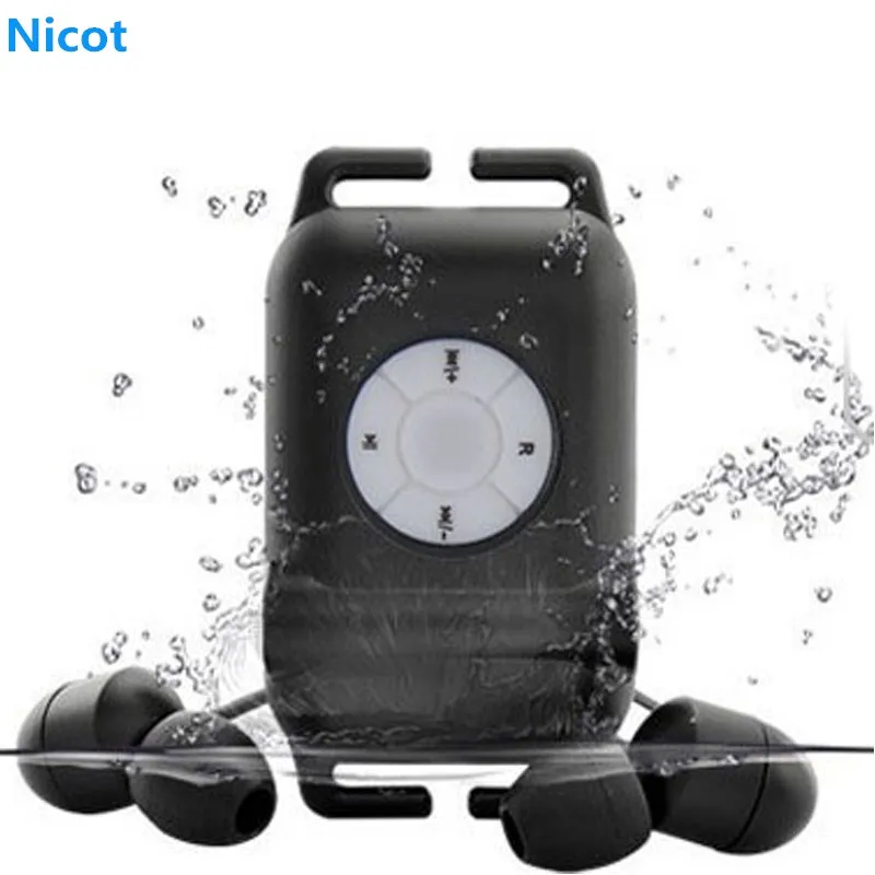 NICOT Sport Water Resistance IPX8 4GB 8GB Music MP3 Player with Radio FM for Swimming Diving Surfing