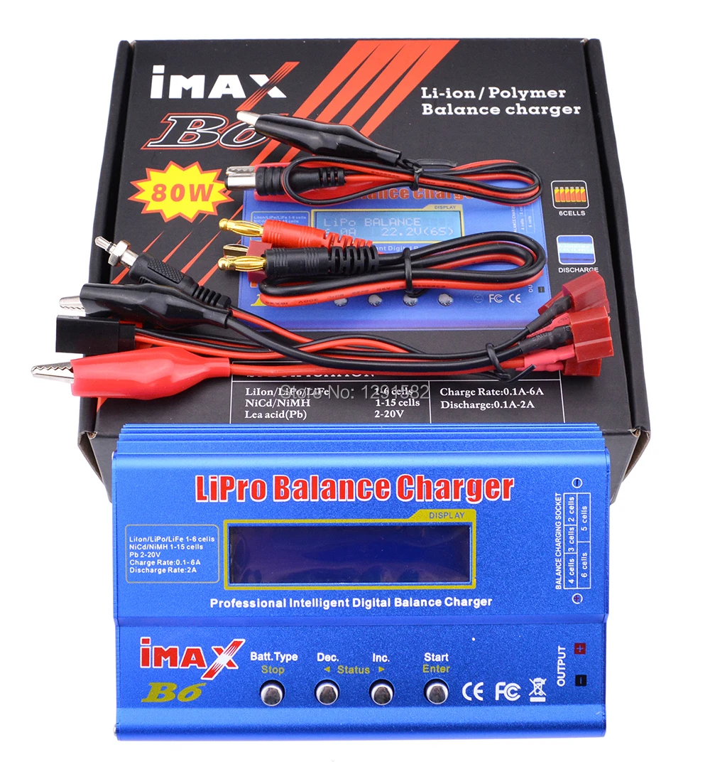 

iMAX B6 LCD Screen Digital RC Lipo NiMh Battery Balance Charger discharger (80W)