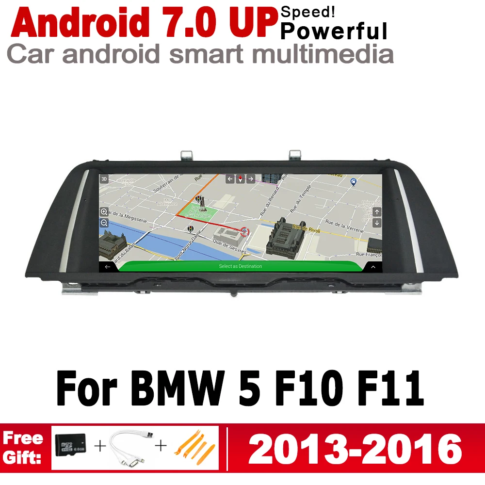 

Android 7.0 up IPS car player for BMW 5 F10 F11 2013~2016 NBT original Style Autoradio gps navigation Bluetooth screen 2GB+16GB
