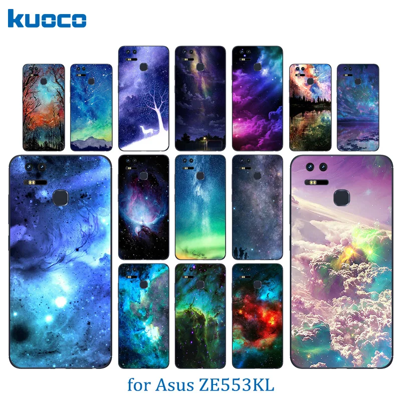 Luxury Matte 5.5 inch For Asus Zenfone 3 Zoom ZE553KL Phone Case Crystal Soft Silicone Coque Starry Sky Pattern Clear Back Cover |