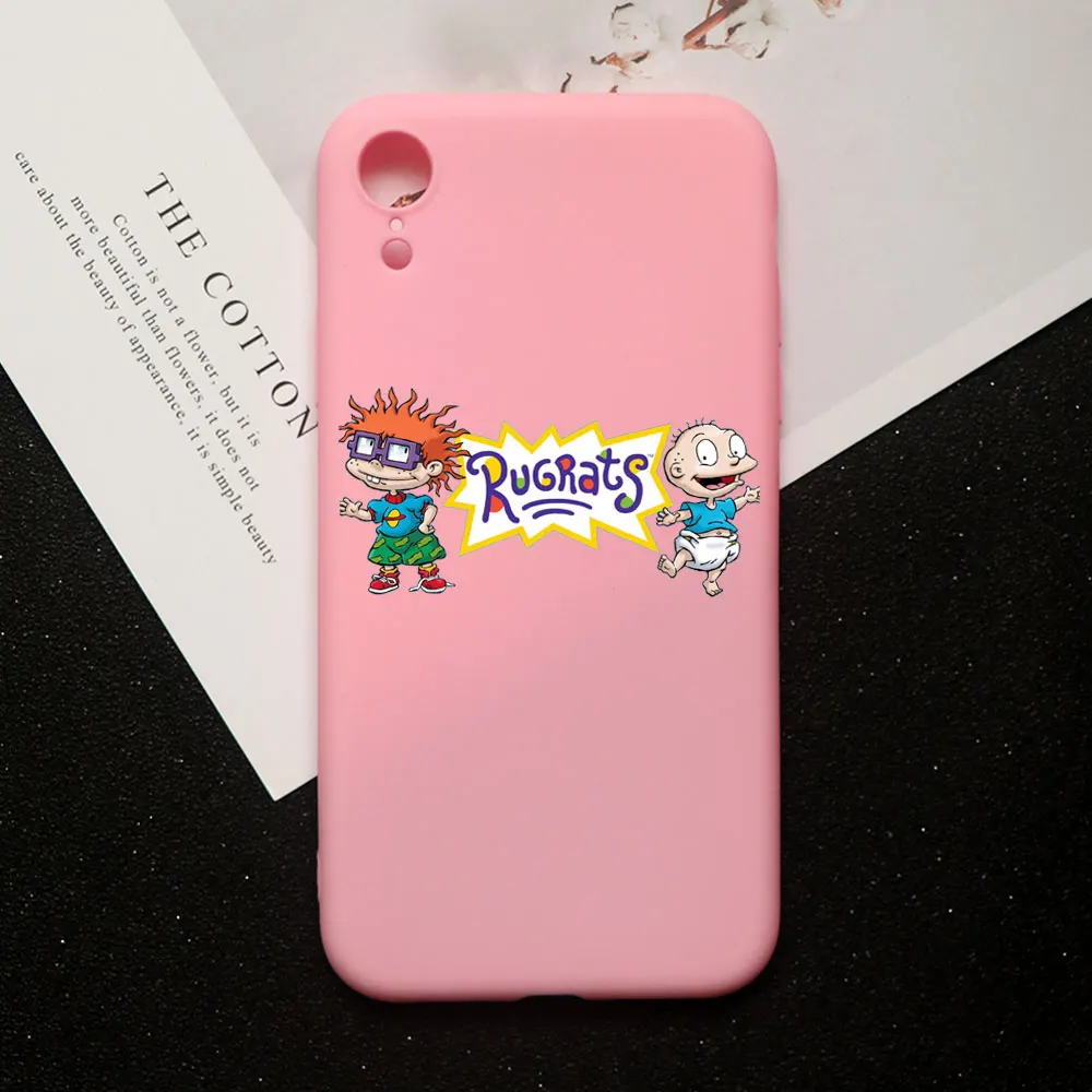 Милый чехол для телефона с героями мультфильмов rugrats reptar для iPhone XR 11 pro MAX чехол XS MAX 5 5S 6 6 S 7 8 Plus Мягкий Силиконовый ТПУ - Цвет: TPU A1636-PINK