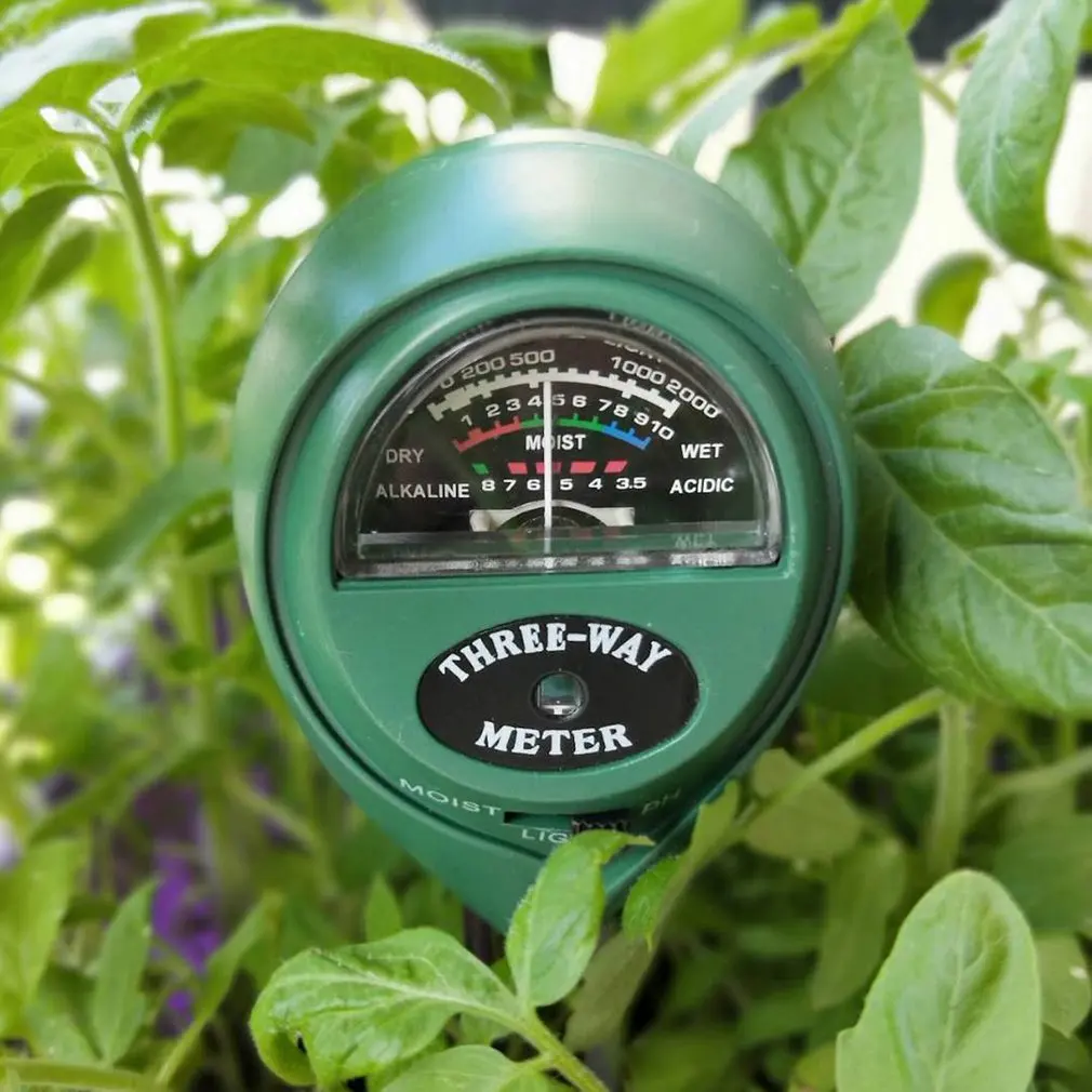 

Outdoor Hygrometer Soil PH Tester Moisture Light Meter 3 In 1 PH Detector Analyzer Pointer Soil Sensor For Garden Plant Soil
