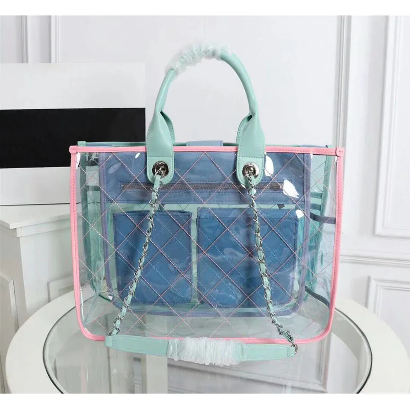 

AISAISI 2018Leather pouch Luxury Brand Chain Transparent Bag Women Plastic Bag PVC Jelly Handbags Bag