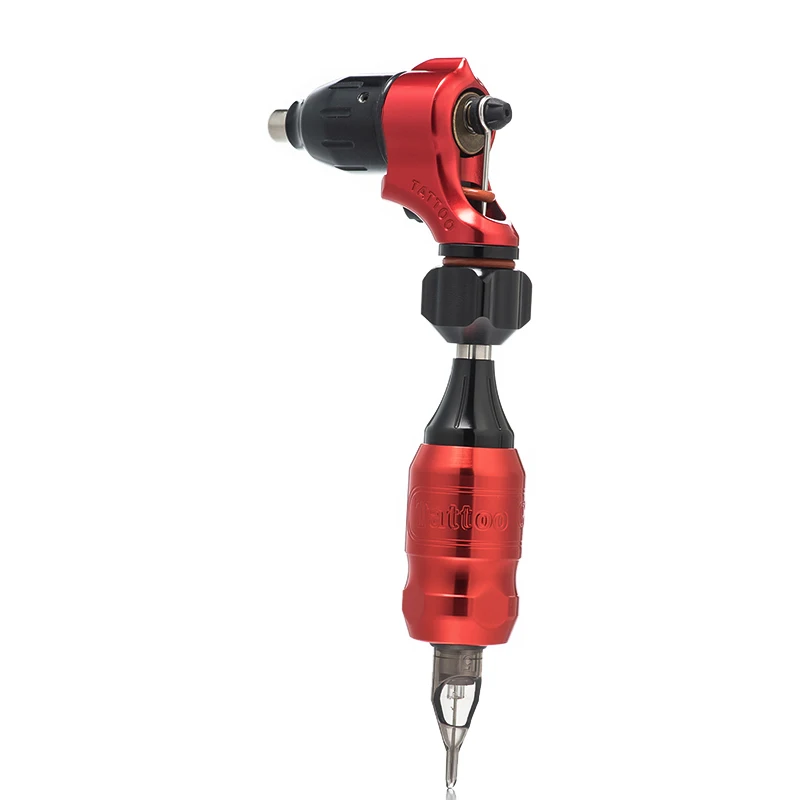 Горячая распродажа! Регулируемый ход прямой 2 ридер швейцарский мотор роторная татуировка машина+ бесплатный RCA шнур+ картридж ручка(32 мм - Цвет: Красный
