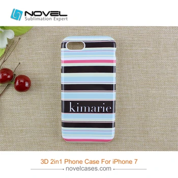 

3D 2in1 Sublimation Phone Case for iPhone7, Personized Phone Case