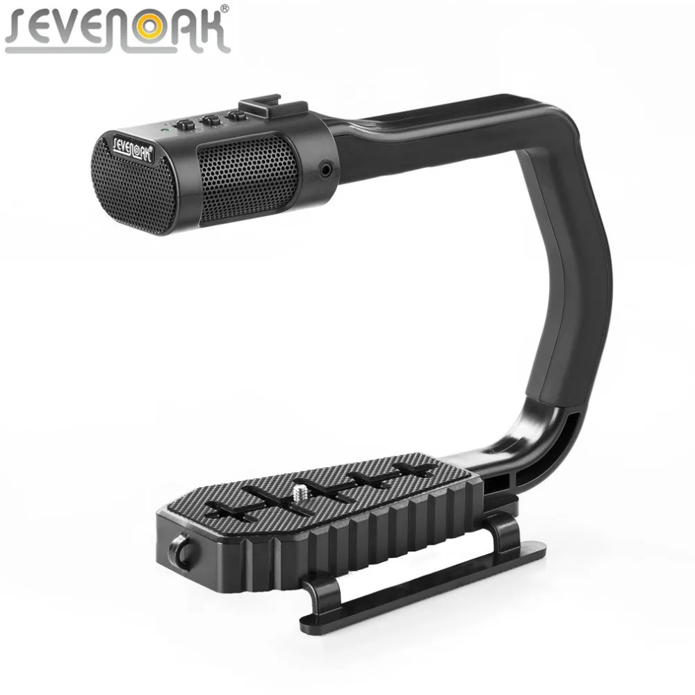

SEVENOAK Light-weight DV Video Stabilizer with Built in Microphone Stereo for DSLR Cameras DV GoPro Smartphone Video Recordings