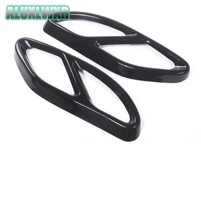 

Dual Exhaust End Tip Pipe Trim Stainless Steel Black Fit for Mercedes Benz GLC W253 X253 GLC200 GLC250 GLC300 Glue Sticker