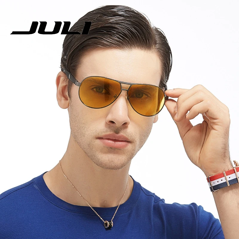JULI 2017 Night Vision Sunglasses Men Brand Designer Fashion Polarized