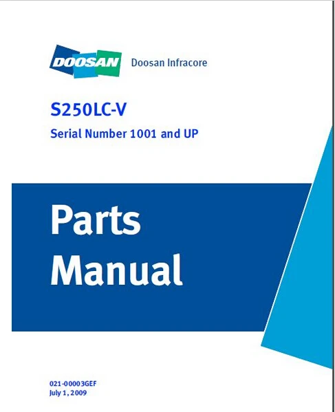 Daios Doosan 2016 Parts Catalogs for all production PDF |