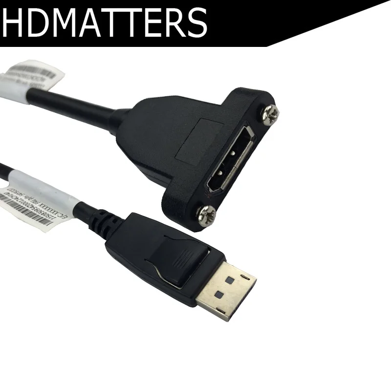 

HDmatters 4K Displayport extension cable cord 1.2 DisplayPort Panel Mount Cable extender passive