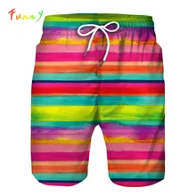 Шорты в разноцветную полоску с принтом для малышей Детские штаны для мальчиков повседневная спортивная одежда для плавания с эластичной резинкой на талии для мальчиков Korte Broek Jongens