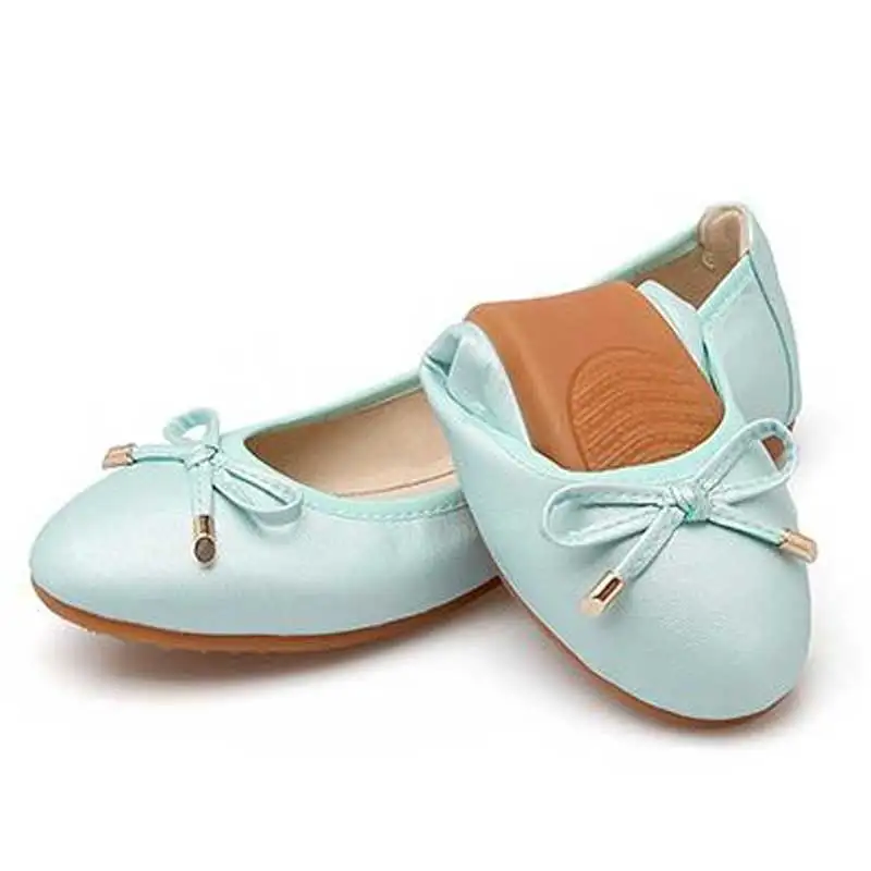Складная обувь; женская обувь на плоской подошве; женские лоферы без застежки; сезон весна-осень; женская обувь; zapatos mujer; Летняя обувь; женская обувь; большие размеры 35-43 - Цвет: 2477 sky blue