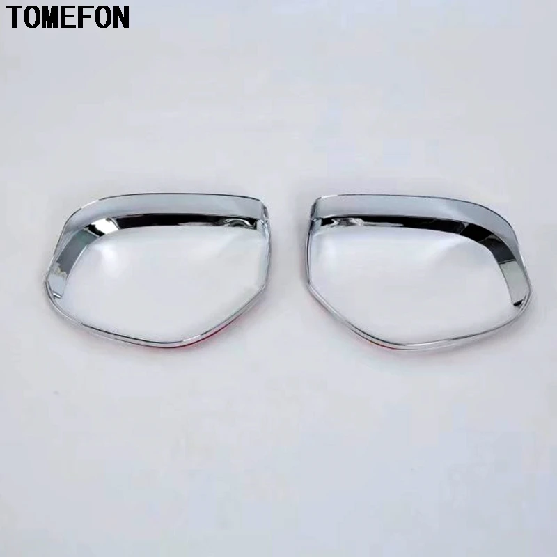 ABS Chrome Rearview Side Mirror Glass Rain Shield Sun Visor Shade Frame 2PCS/Set For Mitsubishi Outlander TOMEFON