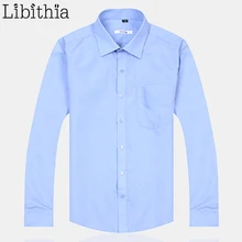 Мужские Формальные рубашки квадратный воротник блузки для мужчин большой размер Slim тонкая рабочая рубашка одежда с длинными рукавами розовый белый K287