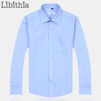 

Men Formal Dress Shirts Square Collar Blouses Male Big Size S-5XL Slim Work Shirt Long Sleeve Clothes Pink White K287